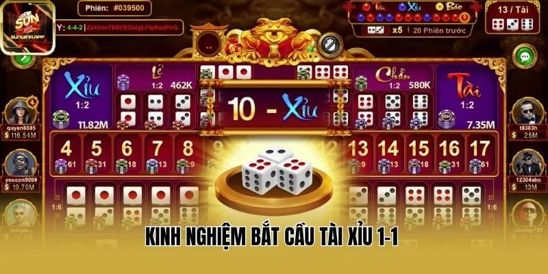 Kinh nghiệm bắt cầu tài xỉu 1-1